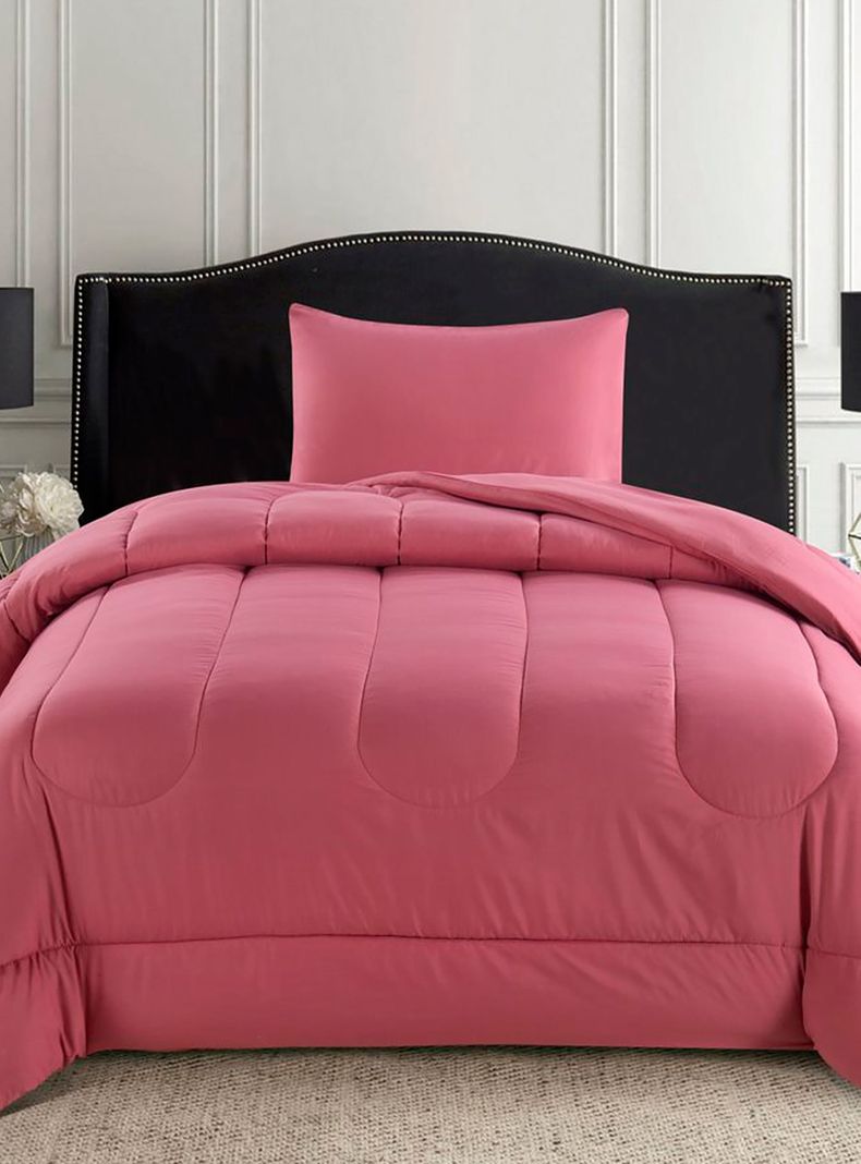 Plumón Liso Colors 1.5 Plazas Rosado-4