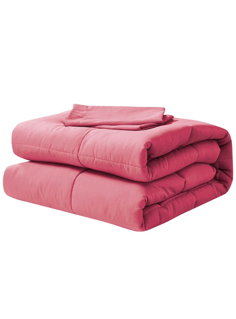 Plumón Liso Colors 1.5 Plazas Rosado-5