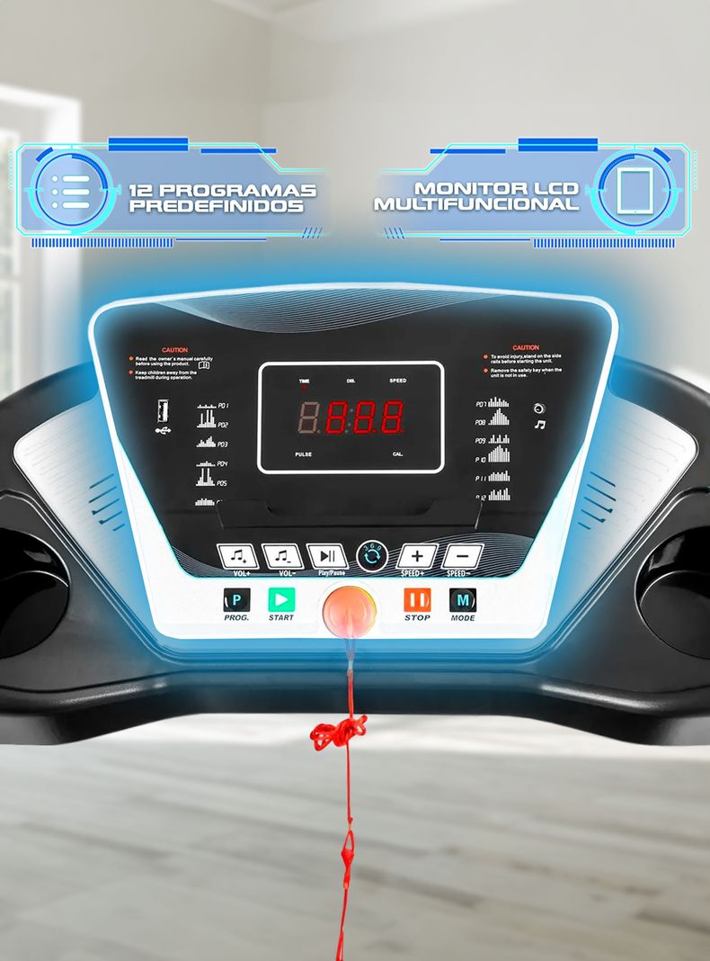 Trotadora Eléctrica Atletis MP3 Altavoces T900-5
