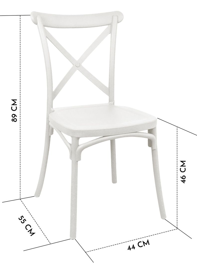 Silla Terraza Plástica Petra Blancas-2