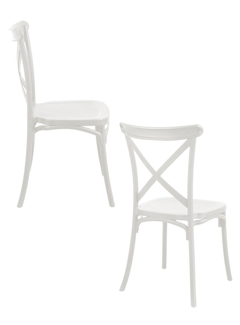 Silla Terraza Plástica Petra Blancas-3