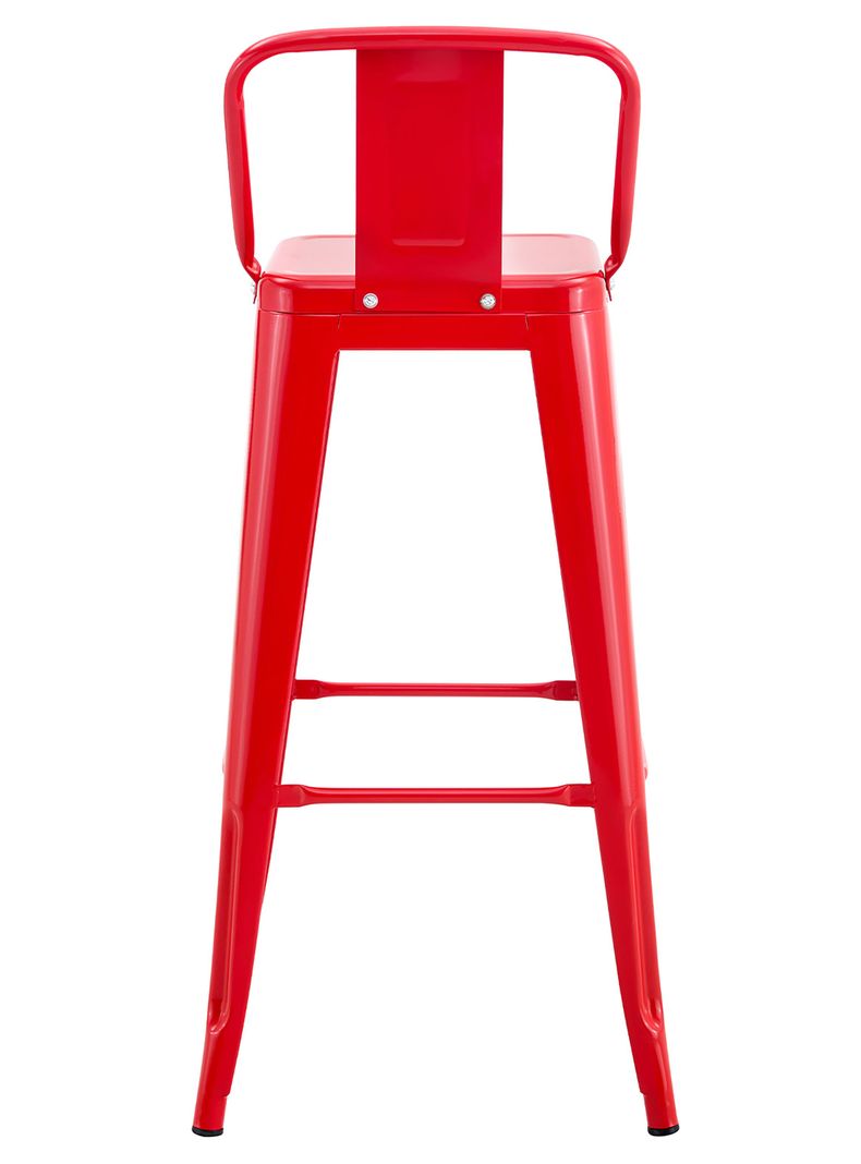 Pack De 4 Silla Alta Metal Rojo-3
