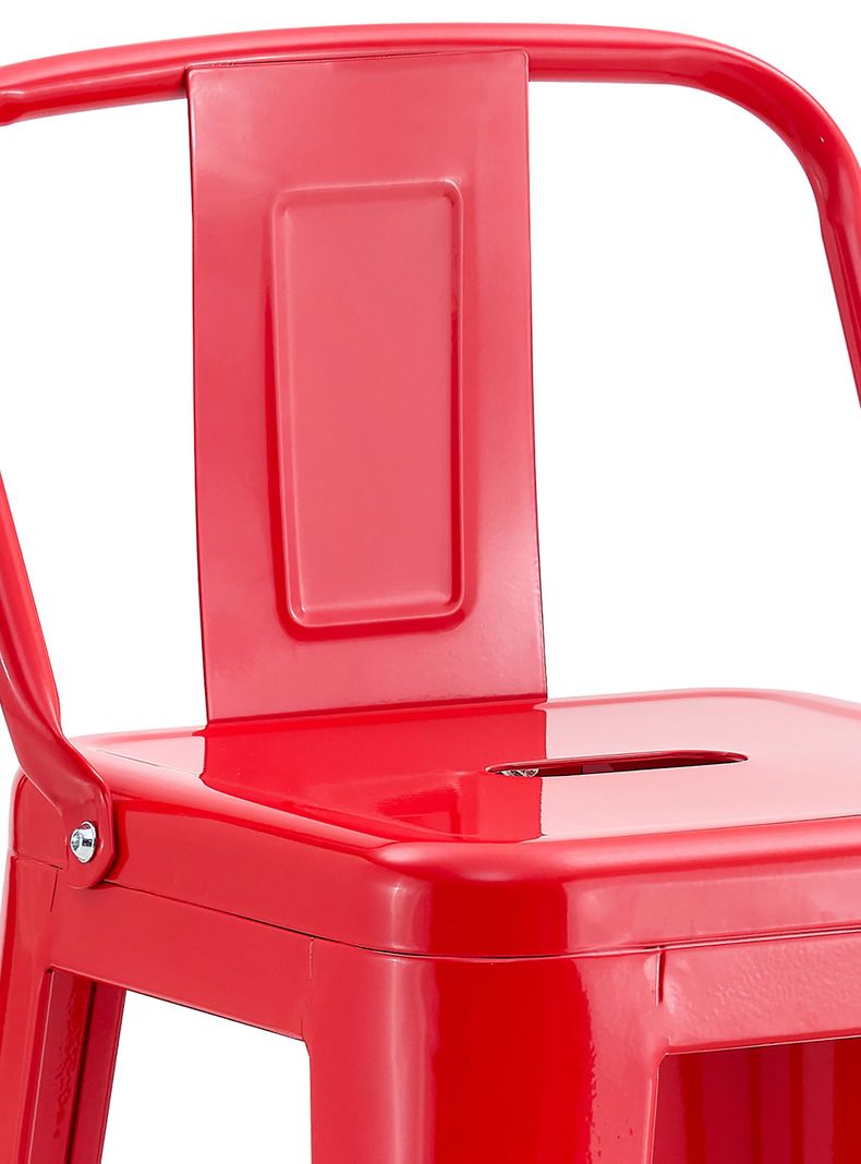 Pack De 4 Silla Alta Metal Rojo-4