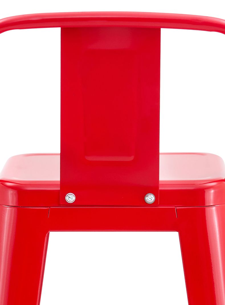 Pack De 4 Silla Alta Metal Rojo-5