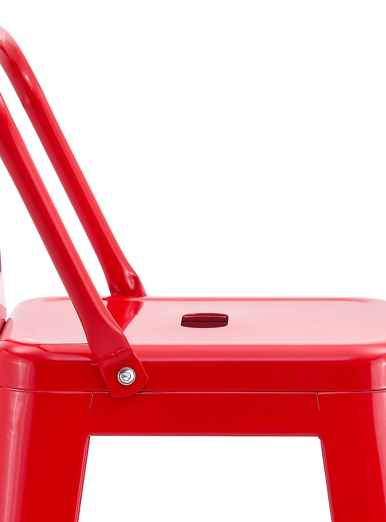 Pack De 4 Silla Alta Metal Rojo-6