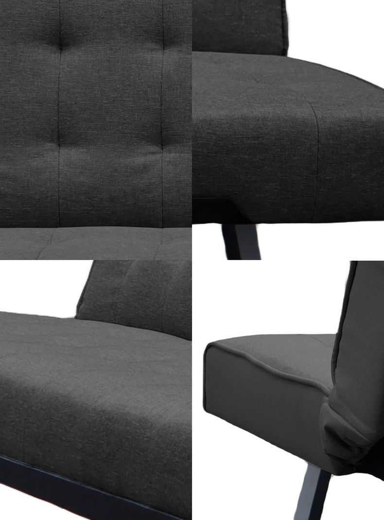 Futón Parker 3 cuerpos 72x178x80 cm Negro-4