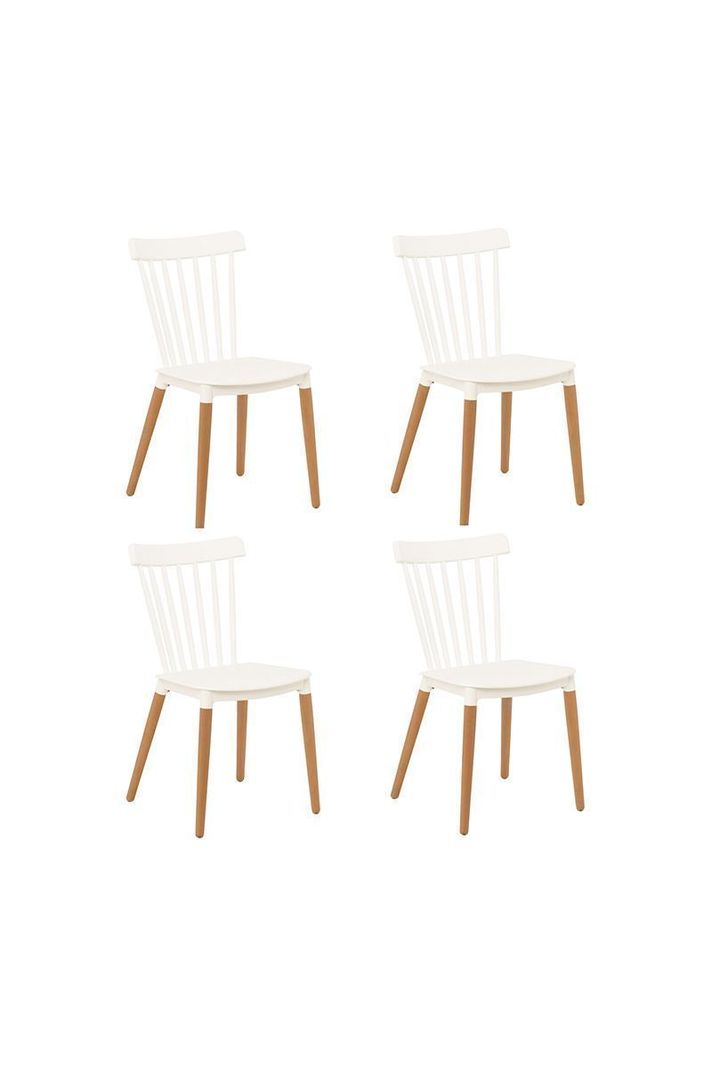 Pack 4 Sillas Clasicas Comedor Blanco