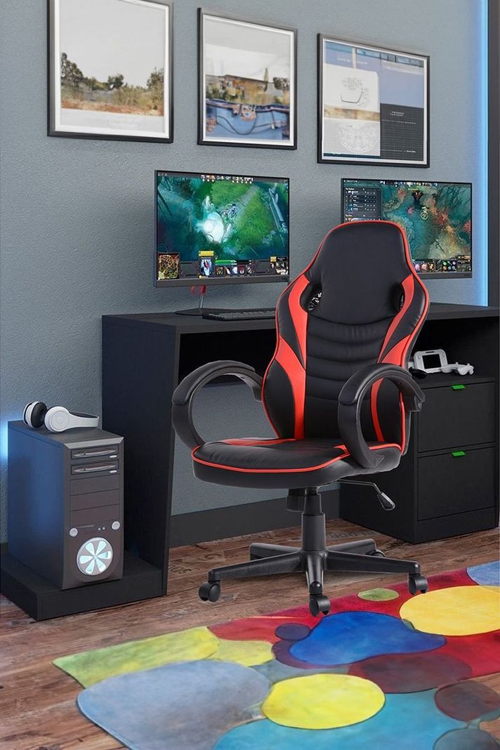 Silla Gamer Xgames Ergonómica Escritorio Rojo-1