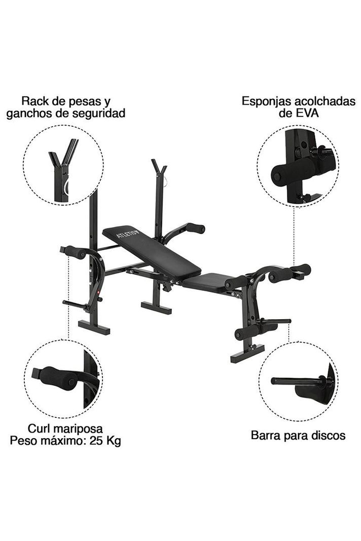 Press Banca Multifuncional Fit Negro-1