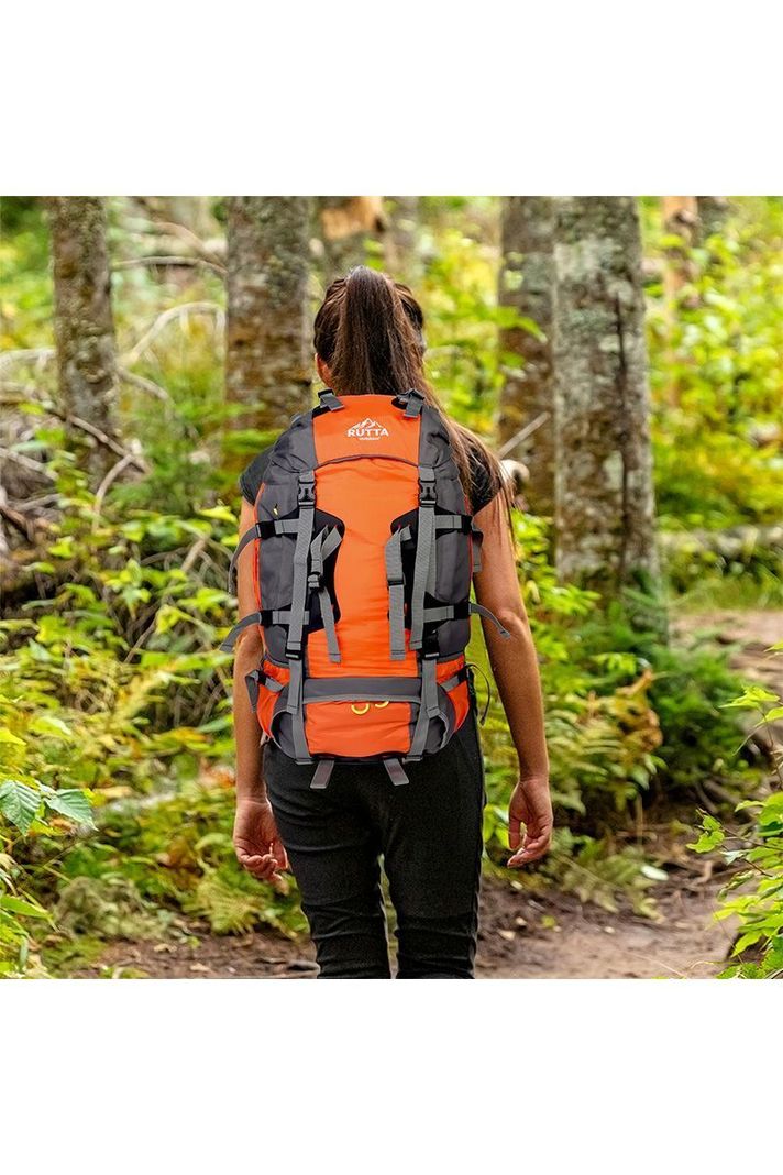 Mochila Camping 80L Naranjo-1