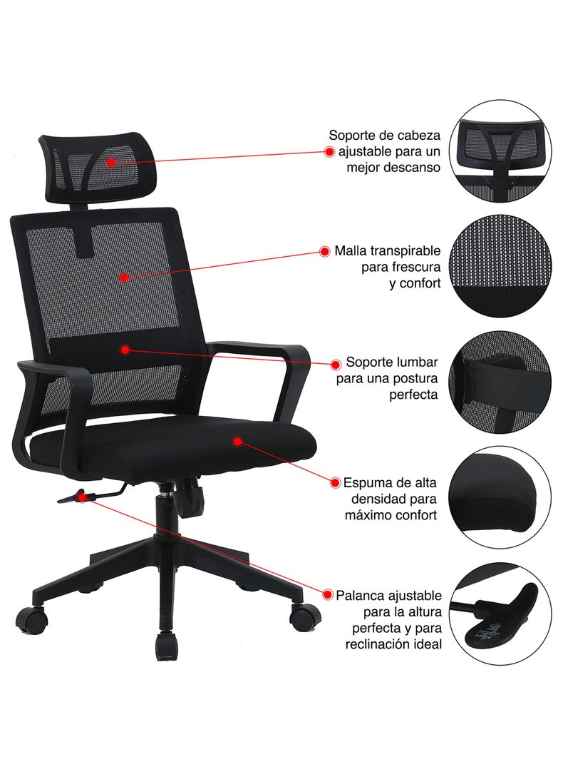 
Pack 2 Sillas Escritorio Low Balance-2