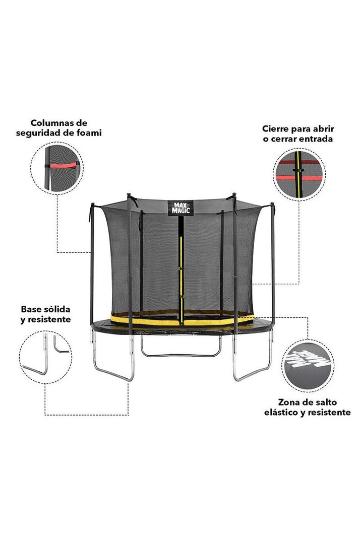 Cama Elástica 305 cm (10 Ft) Negro-3