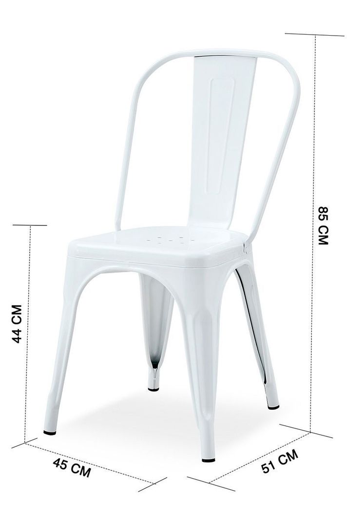 Silla Metal Tolix Blanco-2