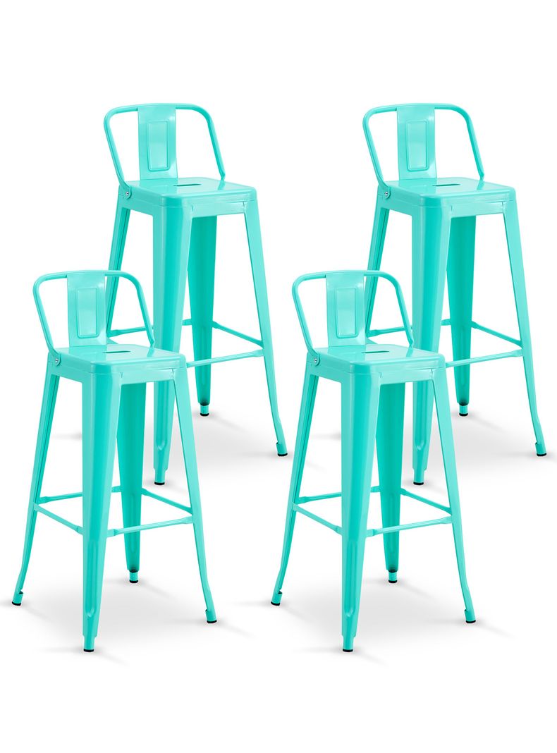 Pack De 4 Silla Alta Metal Menta-0