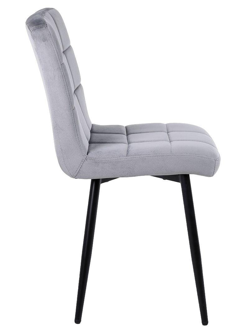 Pack de 4 Sillas de Comedor Modernas Novahus Velvet Gris-2