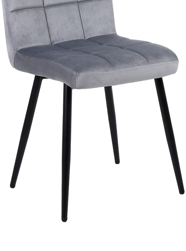 Pack de 4 Sillas de Comedor Modernas Novahus Velvet Gris-4