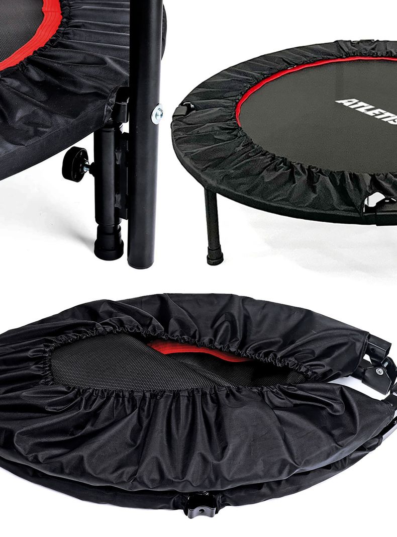 Trampolín con Barra 1,02 Metros Pro Fitness Negro-4