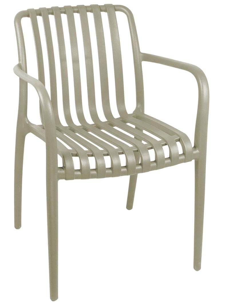 Silla Terraza Plastica Giza Taupe