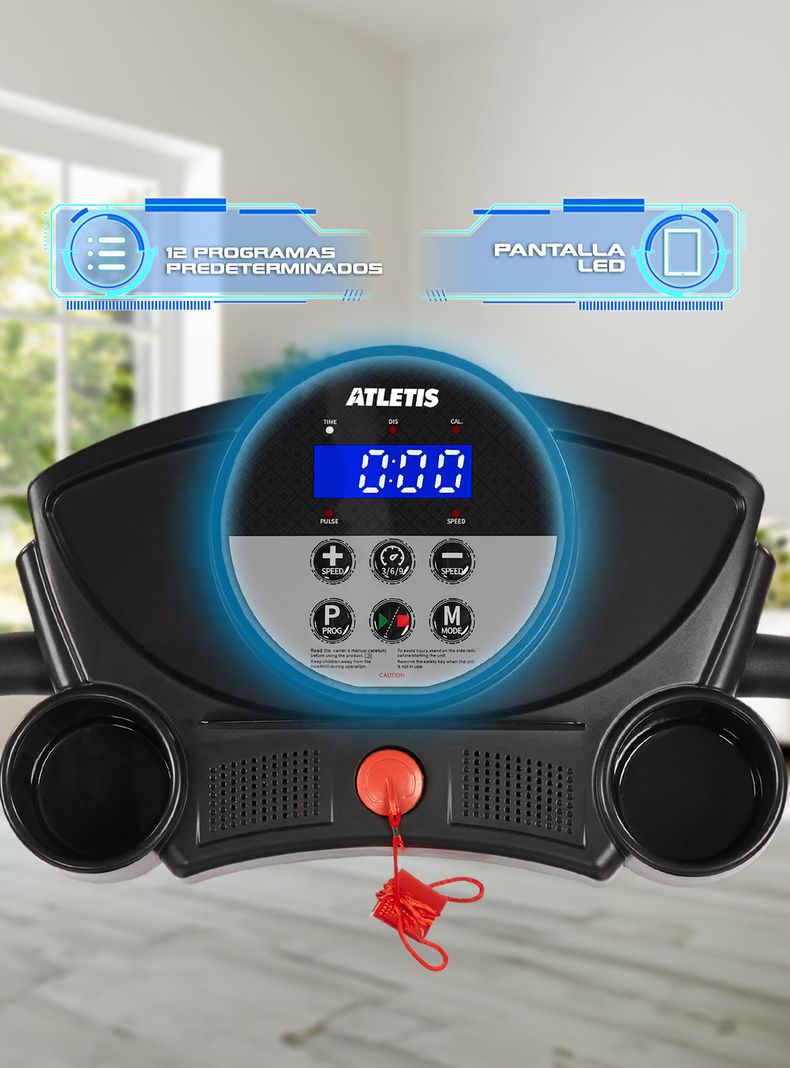 Trotadora Eléctrica Atletis K100 LED Altavoces-5
