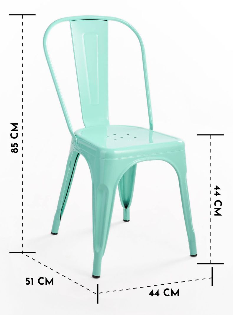Pack 4 Sillas de Metal Tolix Menta-2