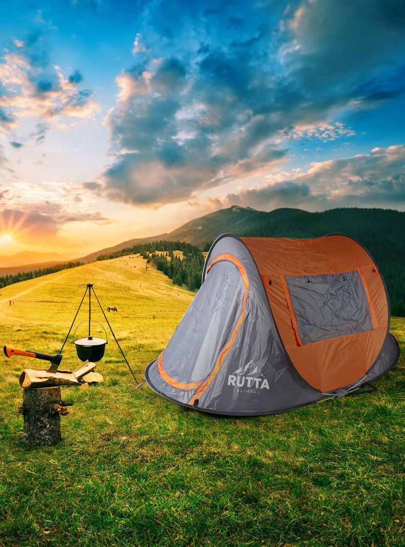 Carpa Pop Up 2 Personas Naranjo-5