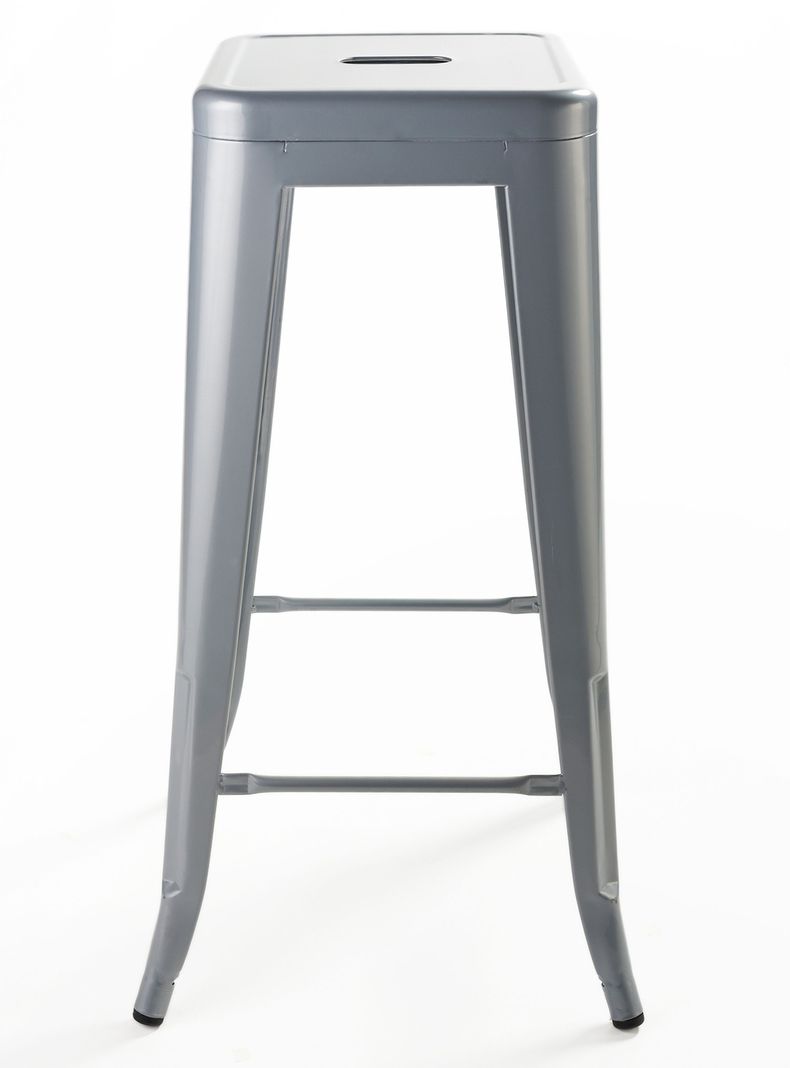 Pack 4 Pisos de Bar Metal Tolix Gris-3