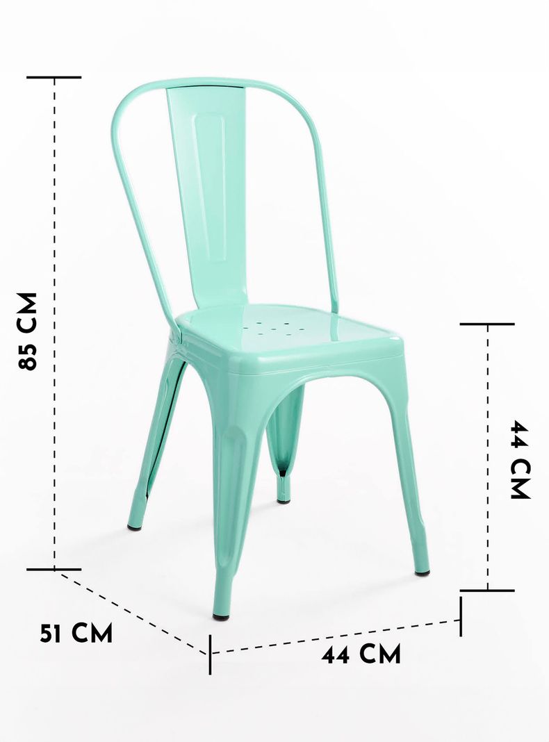 Silla de Bar Metal Tolix Menta-2