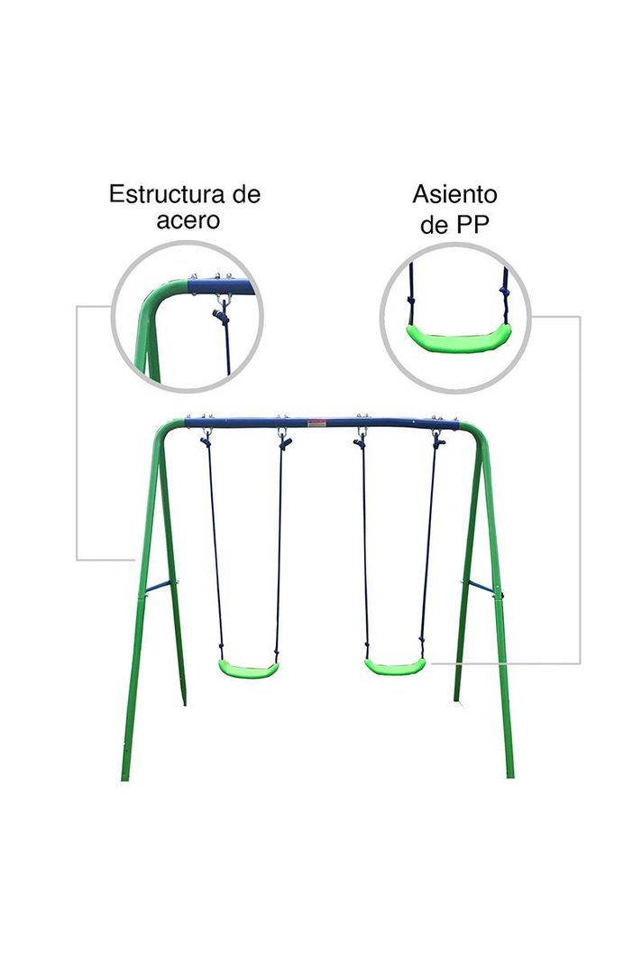 Columpio Doble Verde-3