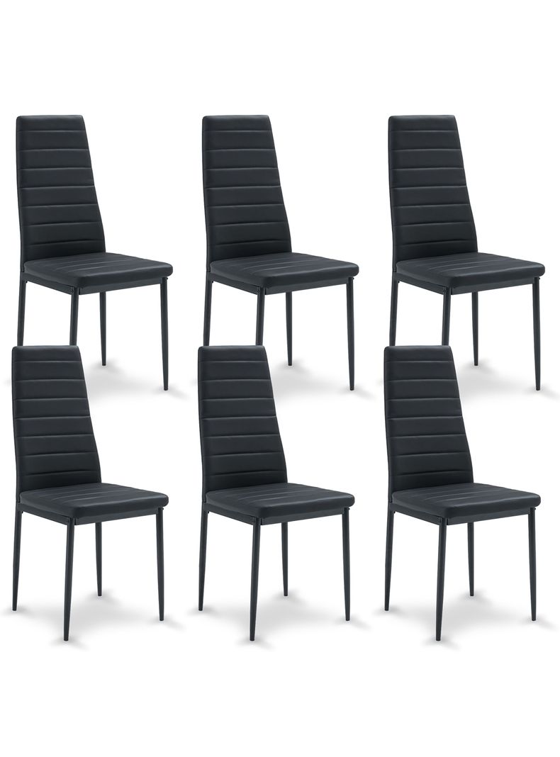 Pack 6 Silla de Comedor Boston ll Negro