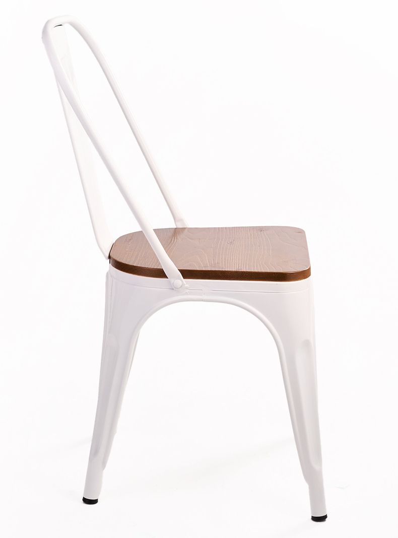 Pack 4 Sillas Tolix Asiento de Madera Blanco-3