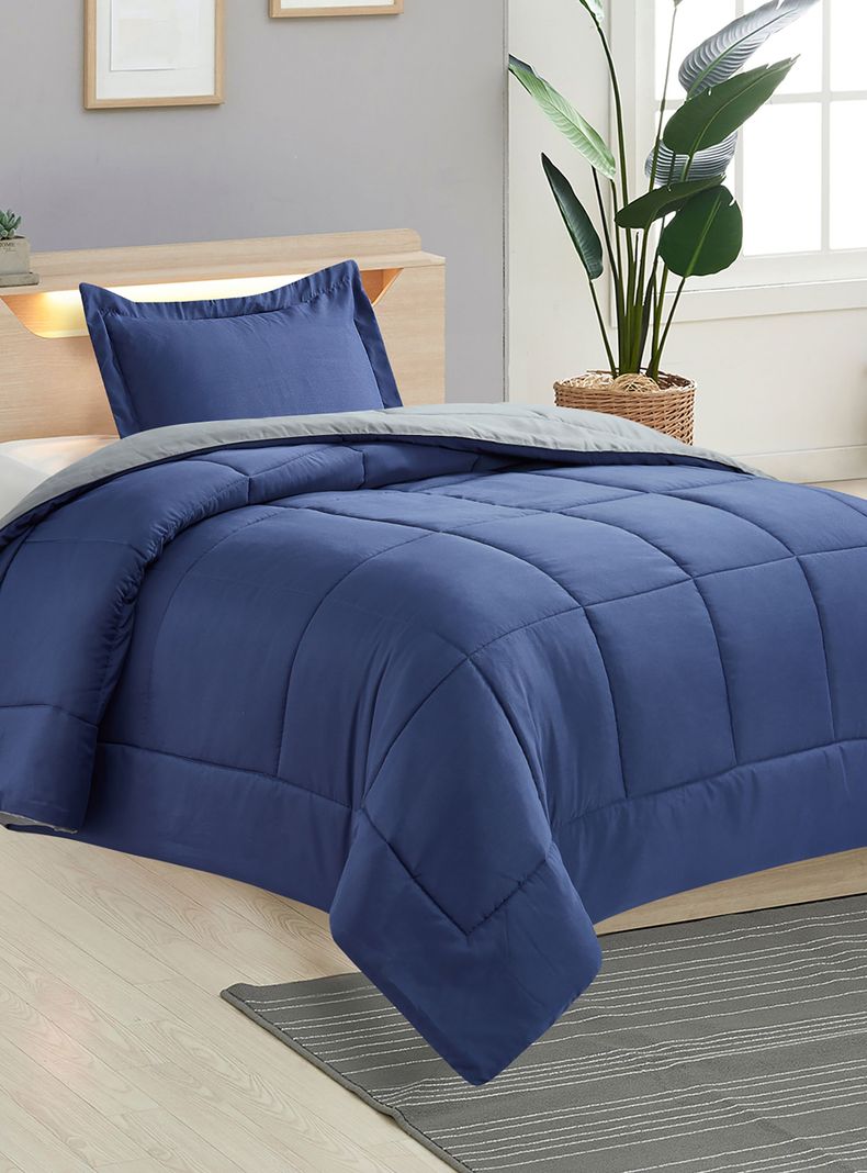 Plumón Reversible Marnie 1.5 Plazas Azul