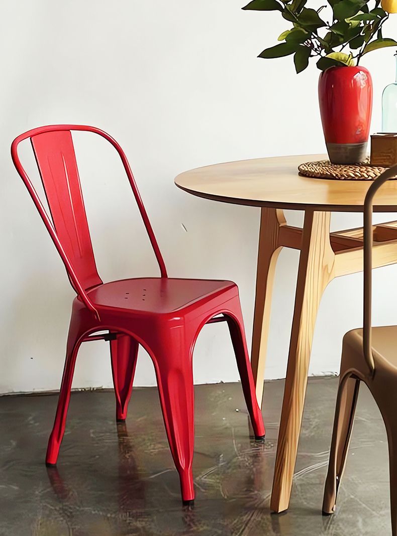 Pack De 4 Silla Metal Tolix Rojo-1