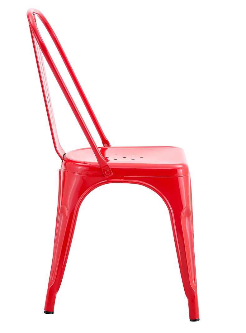 Pack De 4 Silla Metal Tolix Rojo-2