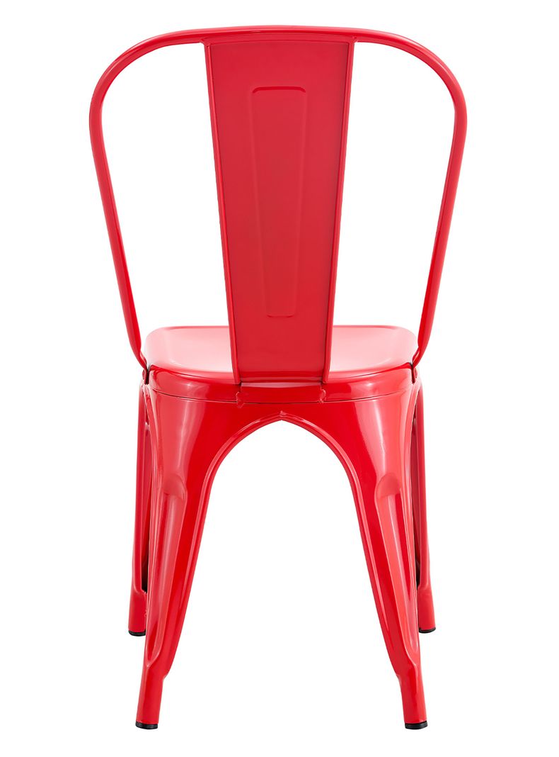 Pack De 4 Silla Metal Tolix Rojo-3