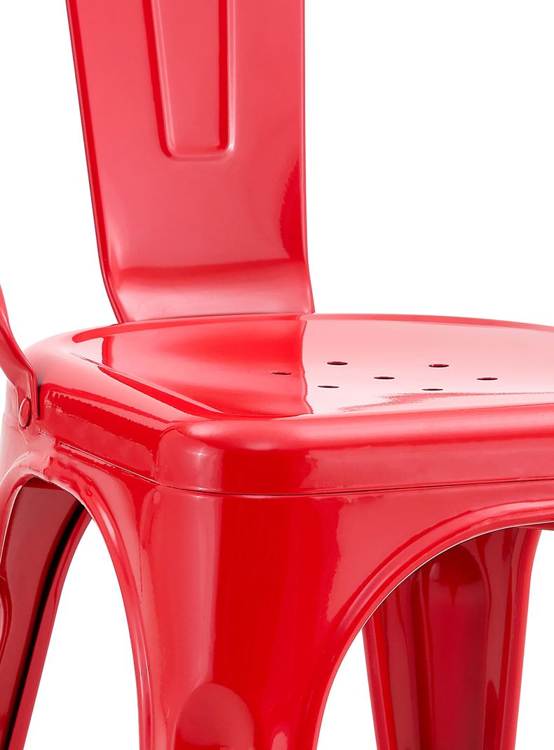 Pack De 4 Silla Metal Tolix Rojo-4
