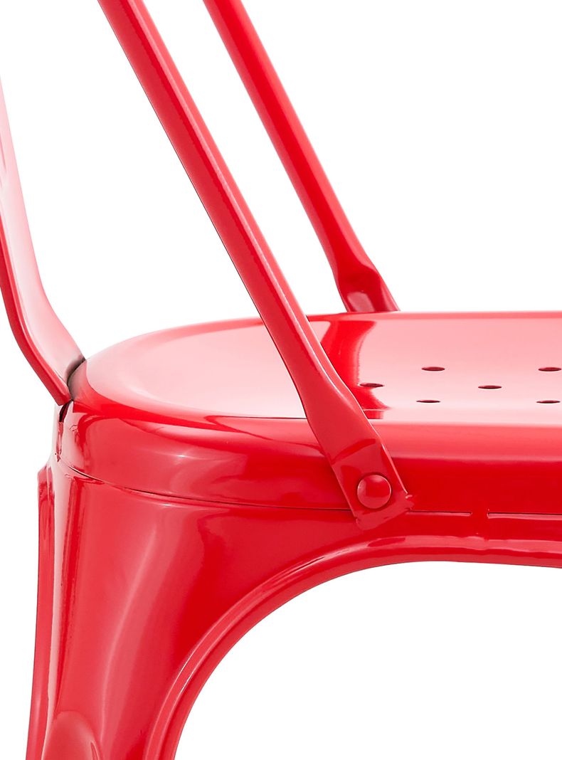 Pack De 4 Silla Metal Tolix Rojo-6