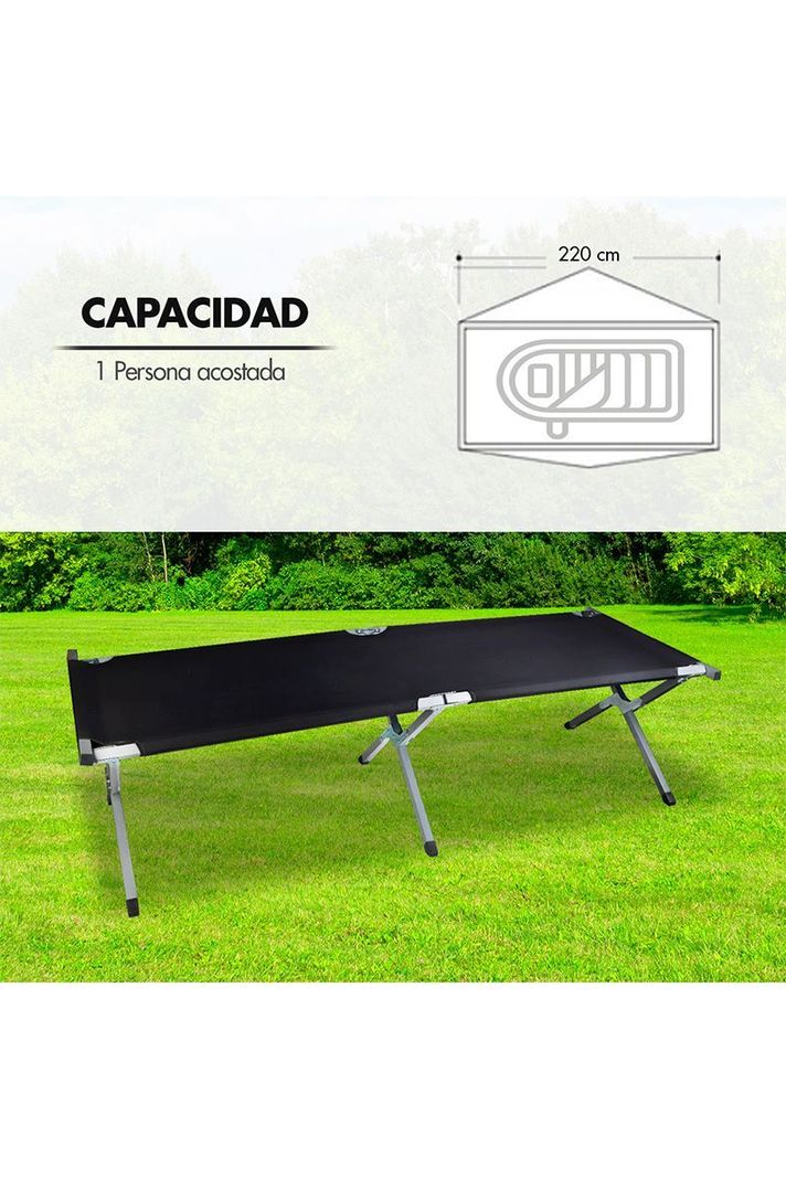 Cama Plegable  1 Persona Negro-4