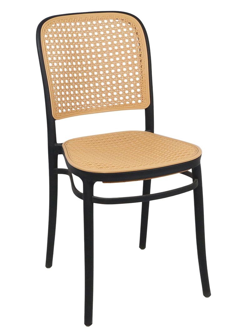 Silla Terraza Plástica Cairo Negra/Beige-0