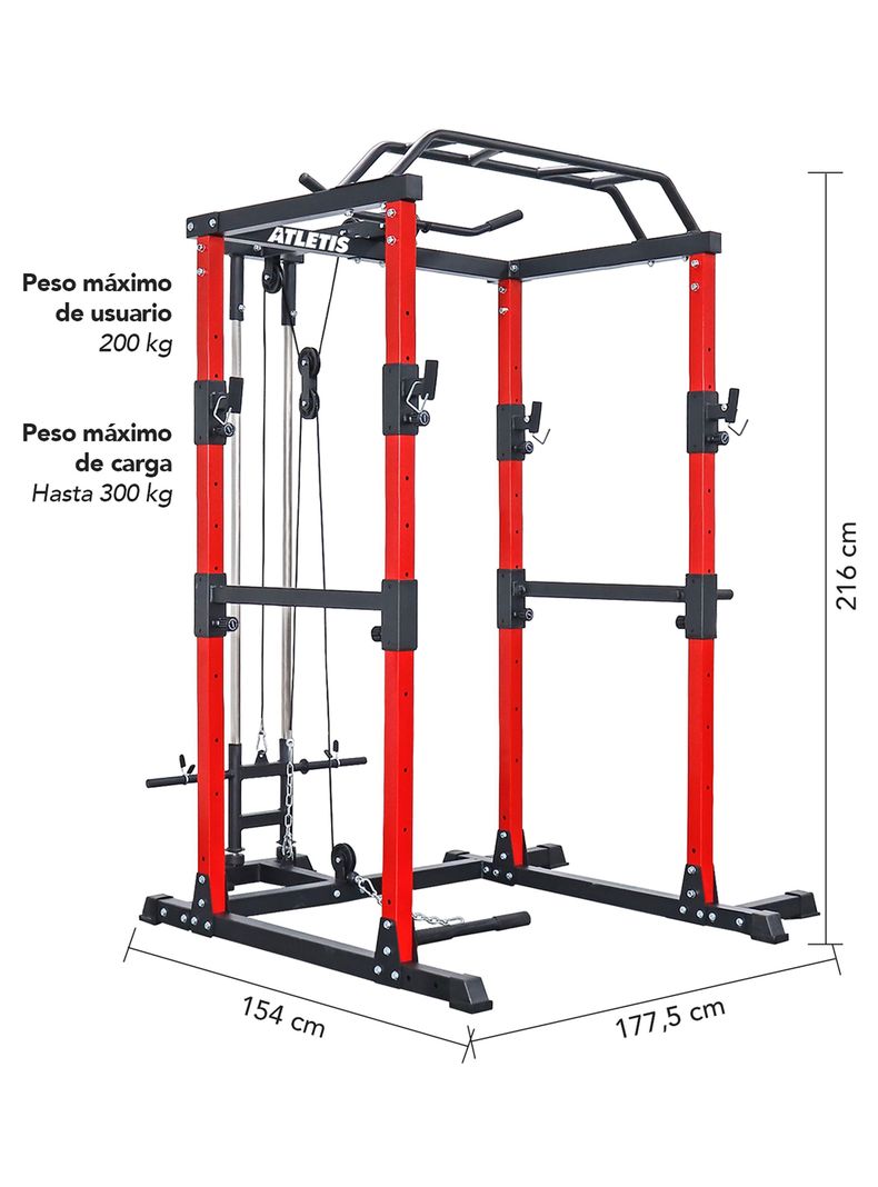 Jaula Power Rack de Potencia Multifuncional-1