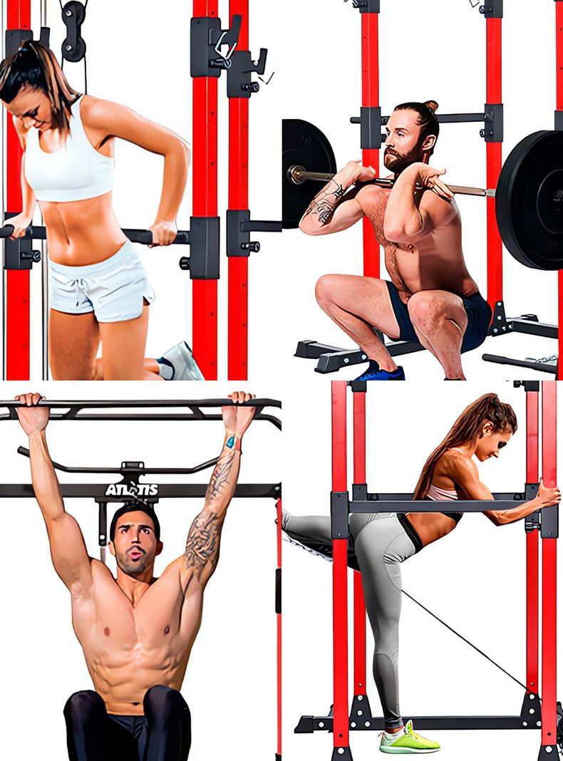 Jaula Power Rack de Potencia Multifuncional-7