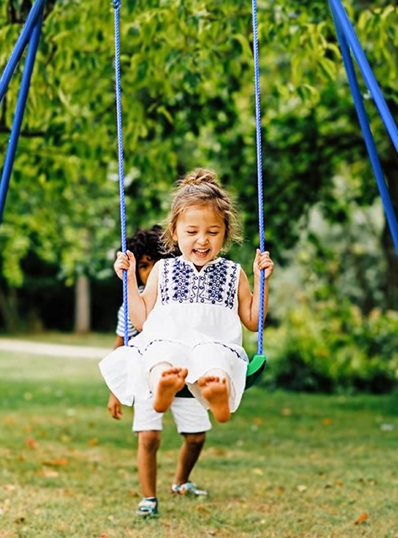 Columpio Infantil Max Magic Azul con Estructura de Acero -5
