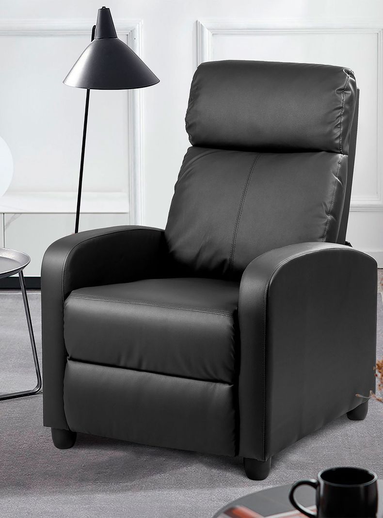 Berger Reclinable de PU Negro-5