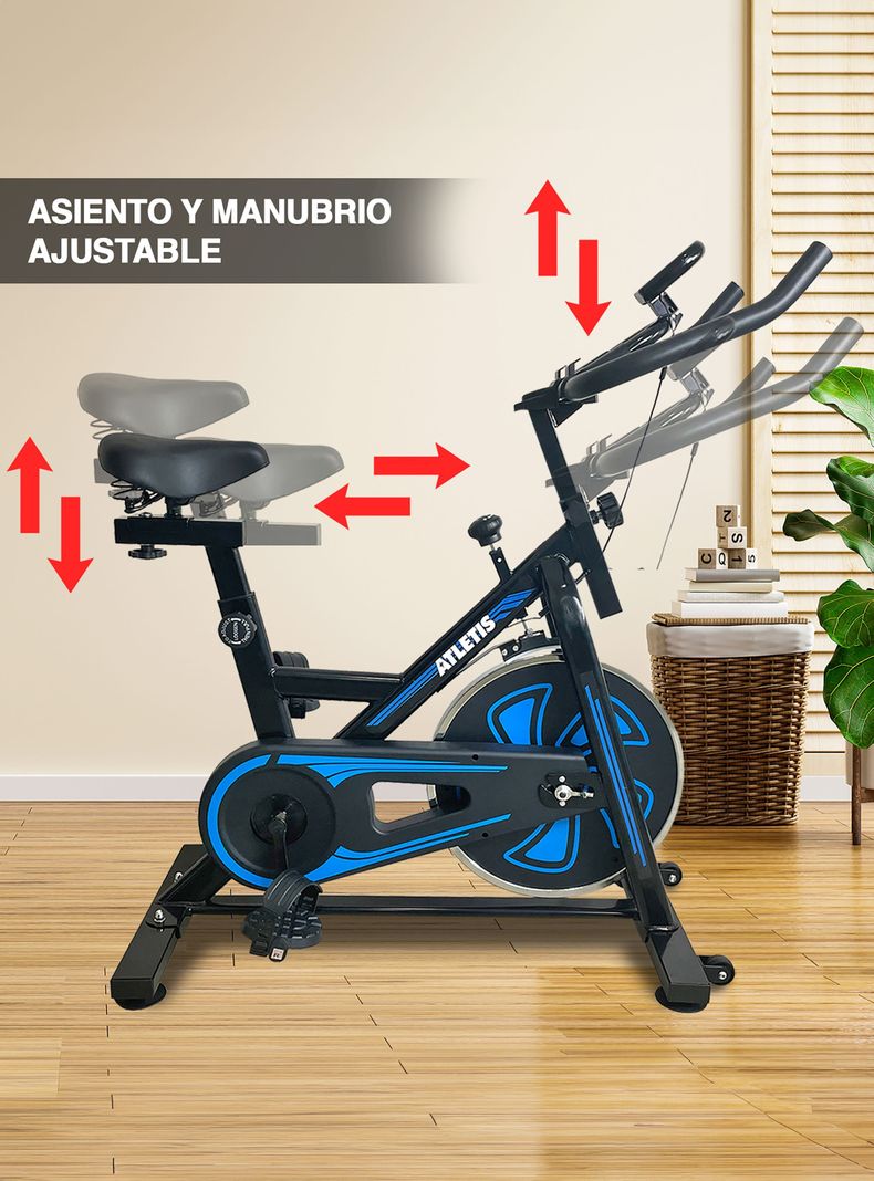 Bicicleta Spinning Racing Fitness Volante 5 Kg Negro-4