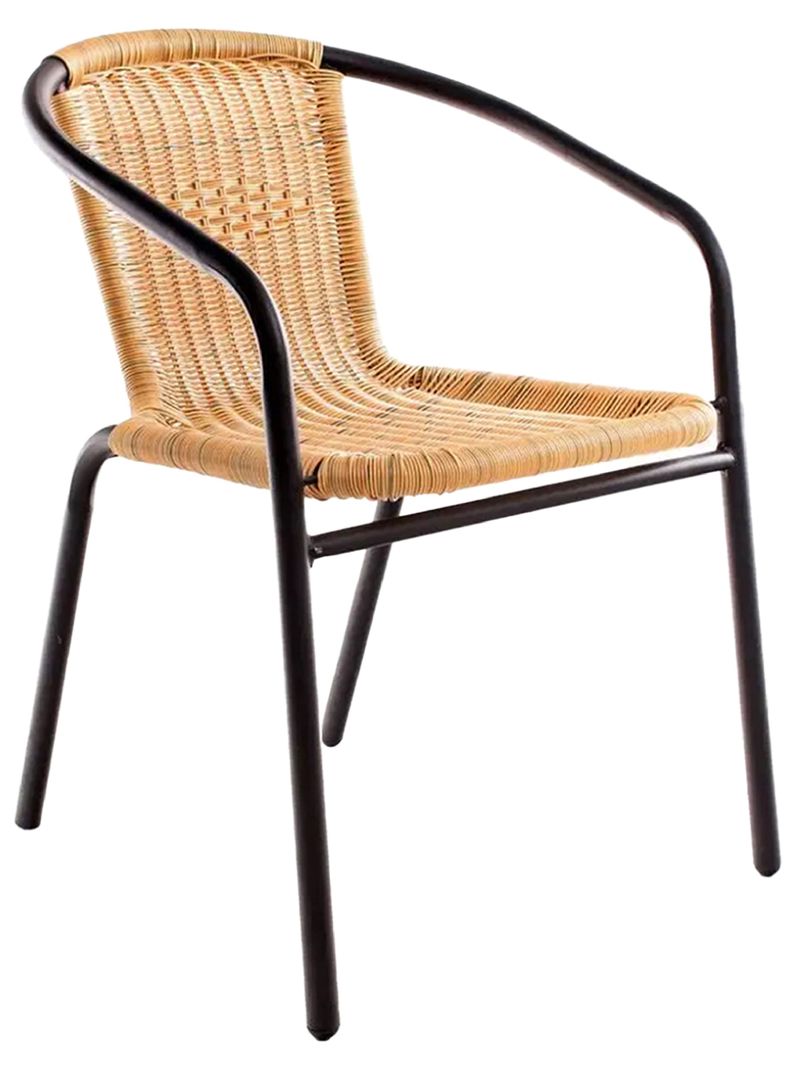 Set terraza Maceio 2 sillas + Mesa vidrio 70x60 cm Beige-3