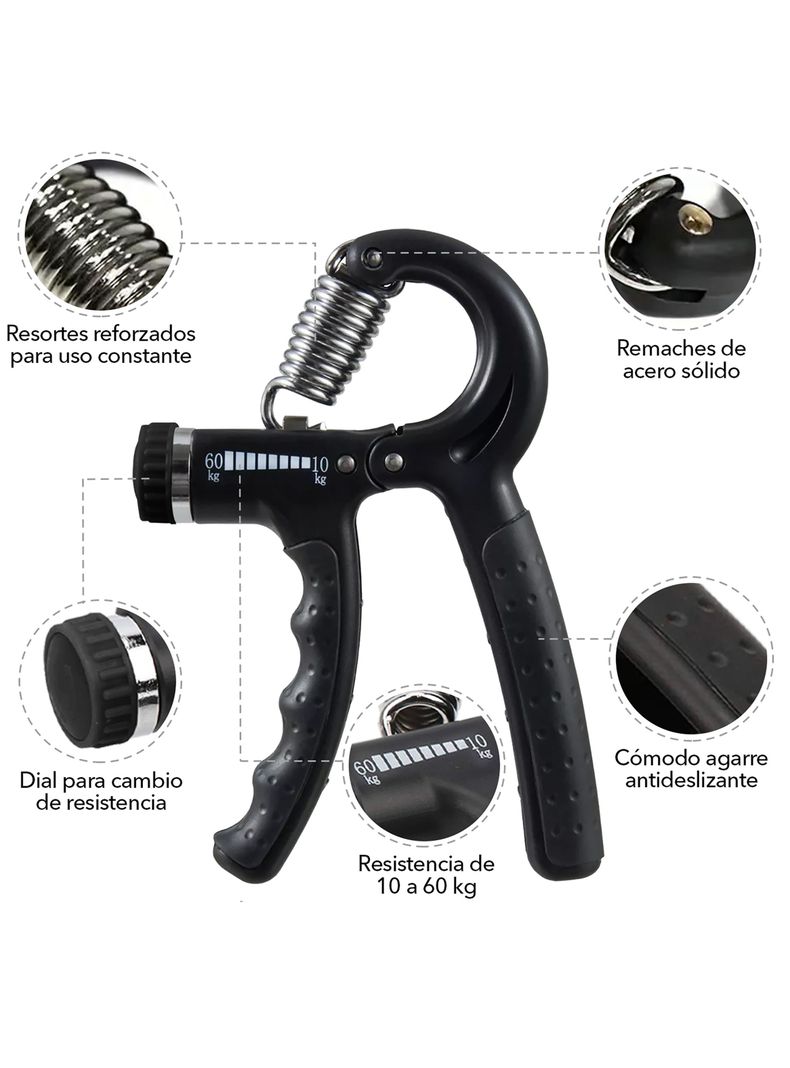 Hand Grip Atletis ajustable Negro -3
