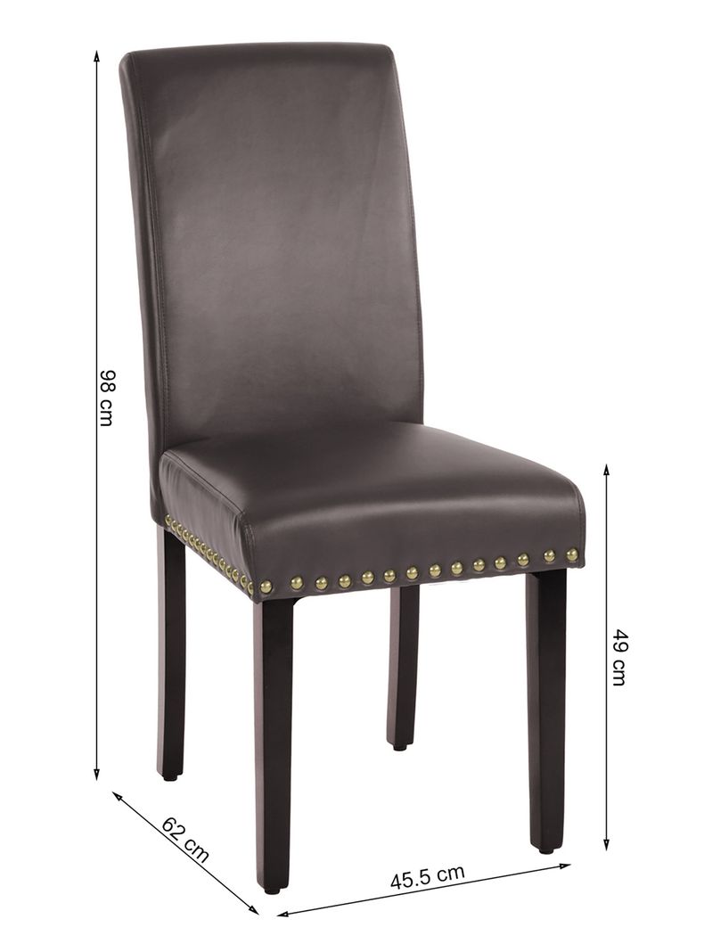 Pack 2 Sillas Comedor Génova Café Oscuro-2