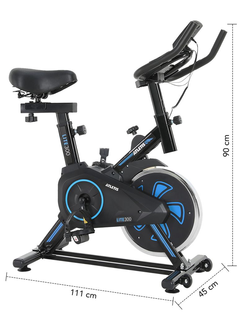 Bicicleta Spinning Atletis Lite 300 Celeste 4 Kg-2