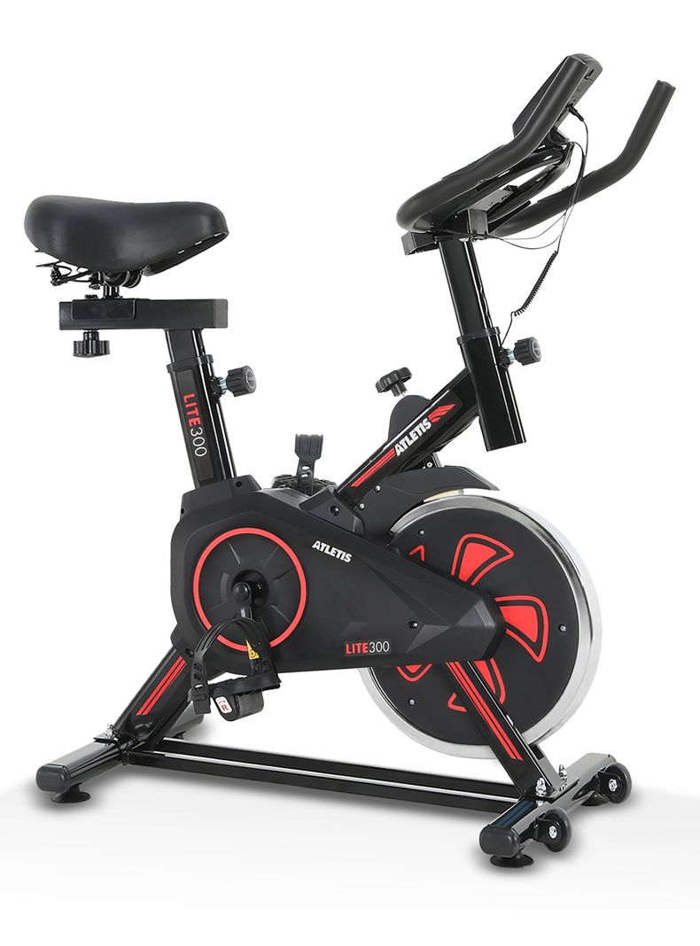 Bicicleta Spinning Atletis Lite 300 Rojo Volante 4 kg-0