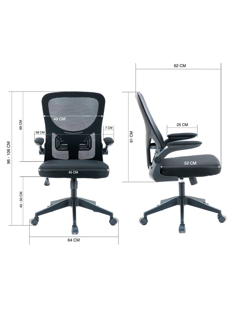 Silla de Escritorio Precision Seating - Negro-1