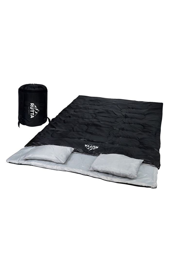 Saco De Dormir 2 Personas 300 Grs Negro-0